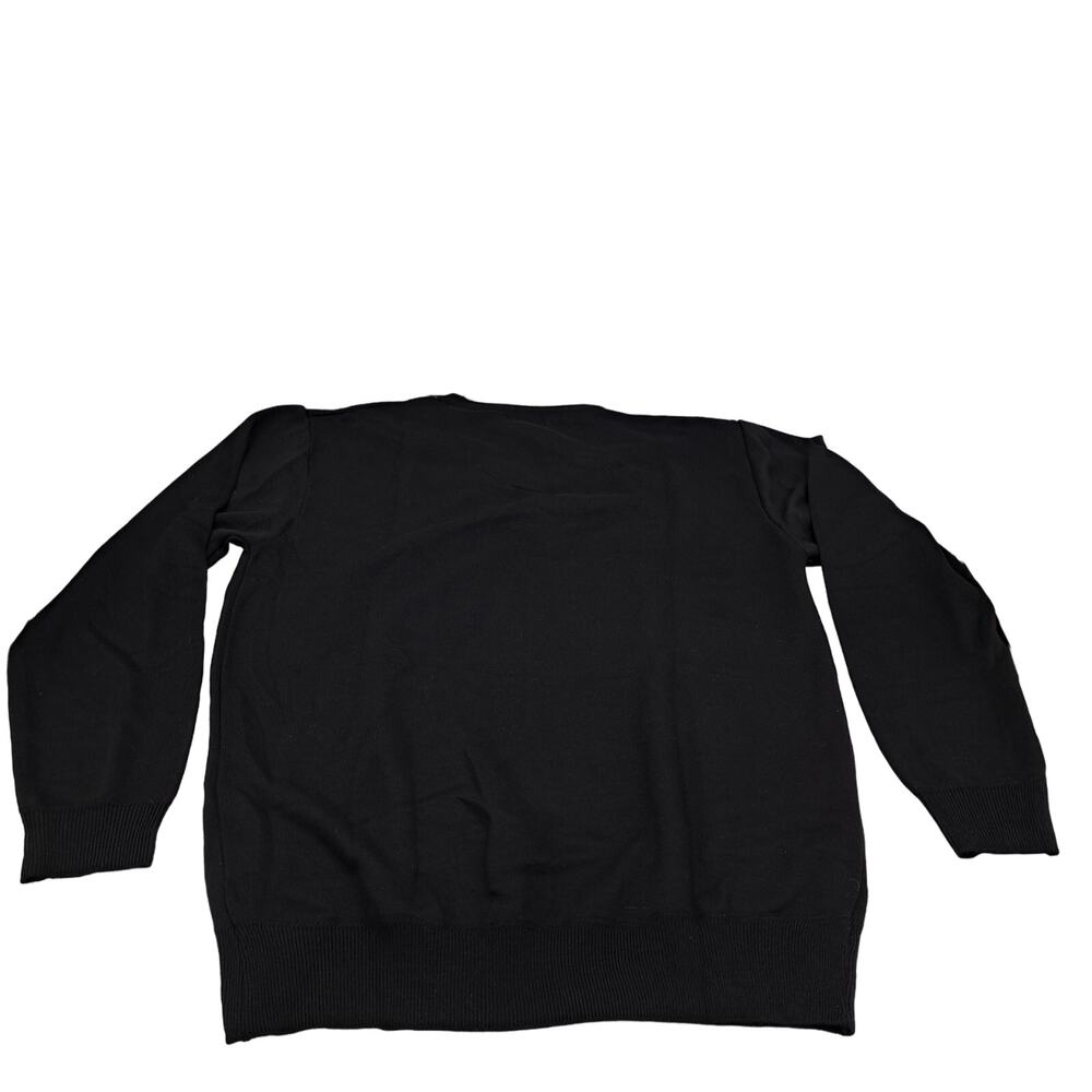 Billy London UK Black Soft Long Sleeve Ultra-soft Sweater V-Neck Size XL